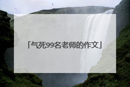 气死99名老师的作文