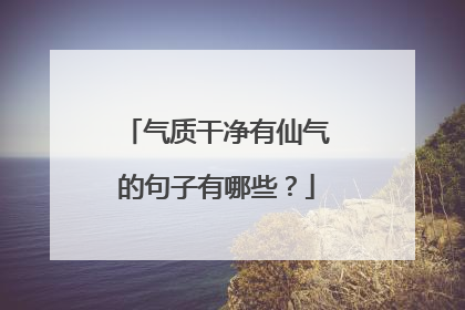气质干净有仙气的句子有哪些?