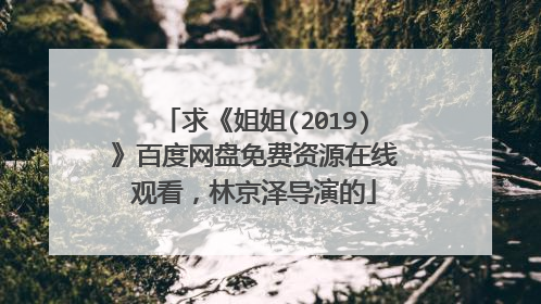 求《姐姐(2019)》百度网盘免费资源在线观看，林京泽导演的