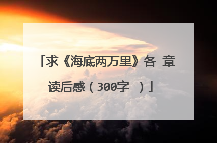 求《海底两万里》各 章读后感（300字 ）