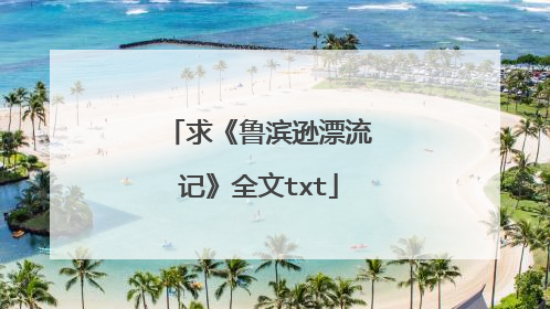 求《鲁滨逊漂流记》全文txt