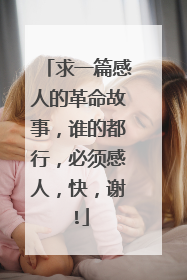 求一篇感人的革命故事，谁的都行，必须感人，快，谢!