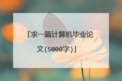 求一篇计算机毕业论文(5000字)