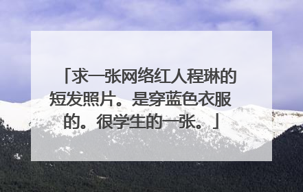 求一张网络红人程琳的短发照片。是穿蓝色衣服的。很学生的一张。