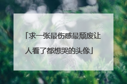 求一张最伤感最颓废让人看了都想哭的头像