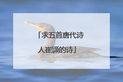 求五首唐代诗人崔颢的诗