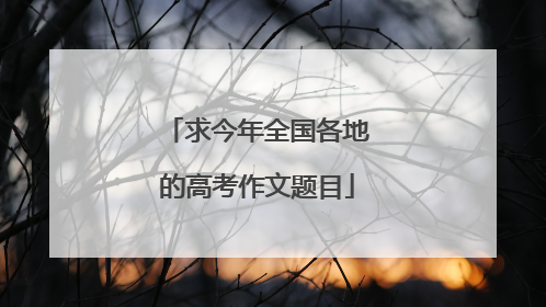 求今年全国各地的高考作文题目