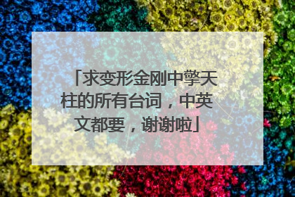 求变形金刚中擎天柱的所有台词，中英文都要，谢谢啦