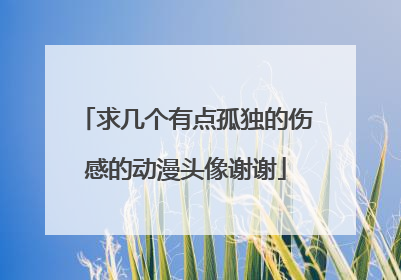 求几个有点孤独的伤感的动漫头像谢谢