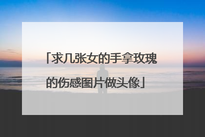 求几张女的手拿玫瑰的伤感图片做头像