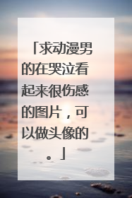 求动漫男的在哭泣看起来很伤感的图片,可以做头像的。