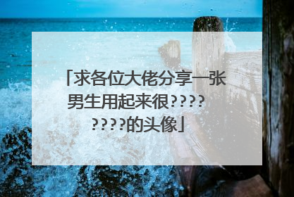 求各位大佬分享一张男生用起来很????????的头像