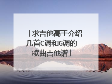 求吉他高手介绍几首C调和G调的歌曲吉他谱