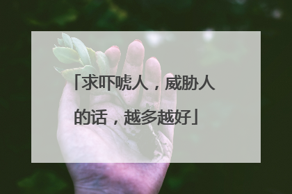 求吓唬人,威胁人的话,越多越好