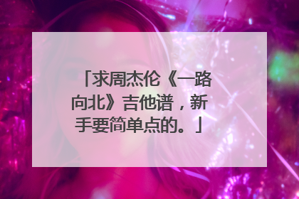 求周杰伦《一路向北》吉他谱,新手要简单点的。