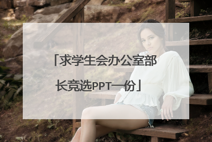 求学生会办公室部长竞选PPT一份