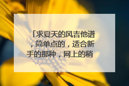 求夏天的风吉他谱，简单点的，适合新手的那种，网上的稍微有点麻烦
