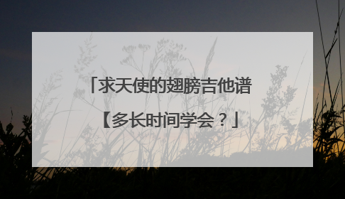 求天使的翅膀吉他谱 【多长时间学会？