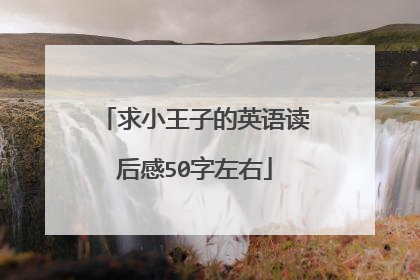 求小王子的英语读后感50字左右