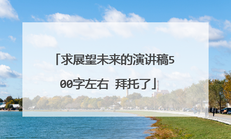 求展望未来的演讲稿500字左右 拜托了