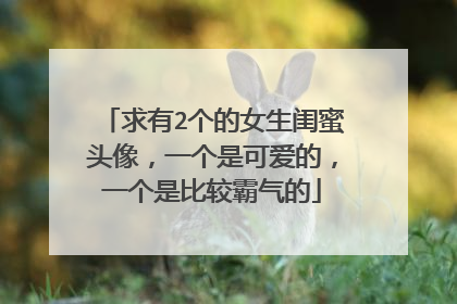 求有2个的女生闺蜜头像,一个是可爱的,一个是比较霸气的