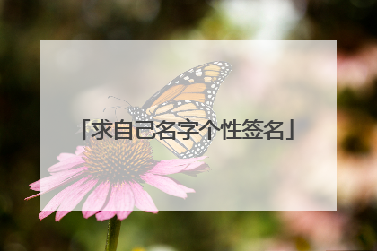 求自己名字个性签名
