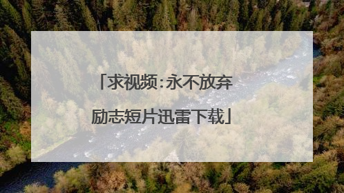 求视频:永不放弃 励志短片迅雷下载