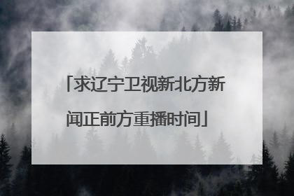 求遼寧衛視新北方新聞正前方重播時間