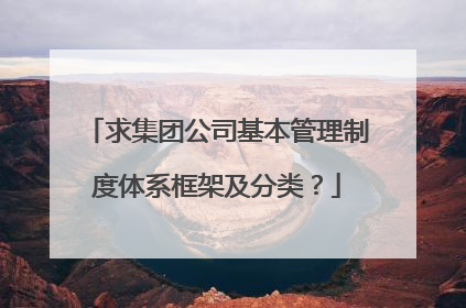 求集团公司基本管理制度体系框架及分类?
