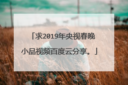 求2019年央视春晚小品视频百度云分享。
