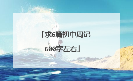 求6篇初中周记600字左右