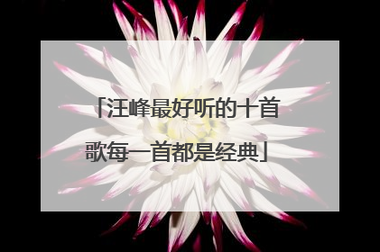 汪峰最好听的十首歌每一首都是经典