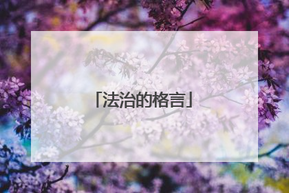 法治的格言