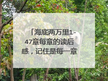 海底两万里1-47章每章的读后感，记住是每一章！！50字左右