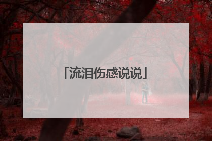 流泪伤感说说