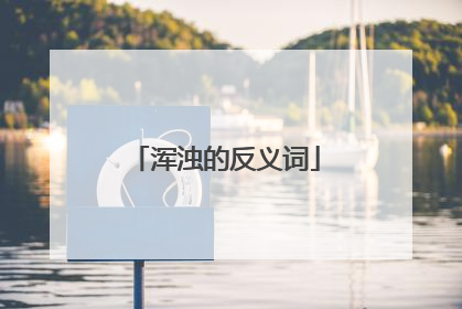 浑浊的反义词