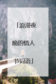 浪漫夜晚的情人节词语