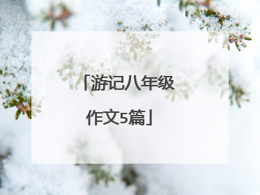游记八年级作文5篇