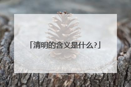 清明的含义是什么?
