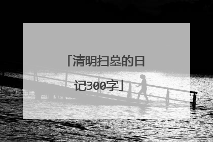清明扫墓的日记300字