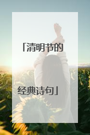 清明节的经典诗句