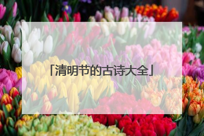 清明节的古诗大全