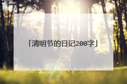 清明节的日记200字