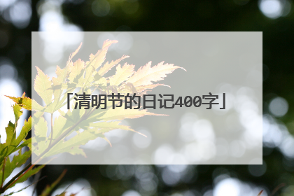 清明节的日记400字