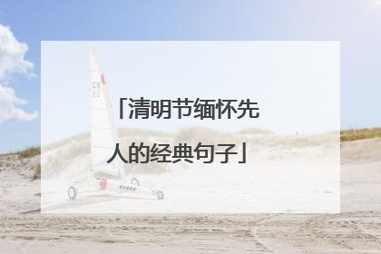 清明节缅怀先人的经典句子