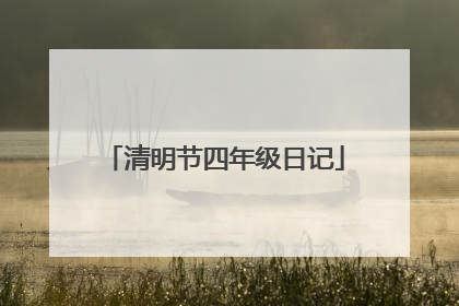 清明节四年级日记