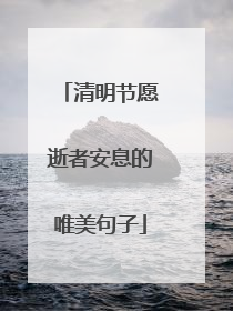 清明节愿逝者安息的唯美句子