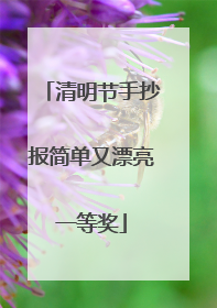 清明节手抄报简单又漂亮一等奖