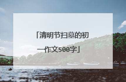 清明节扫墓的初一作文500字