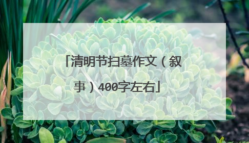 清明节扫墓作文（叙事）400字左右
